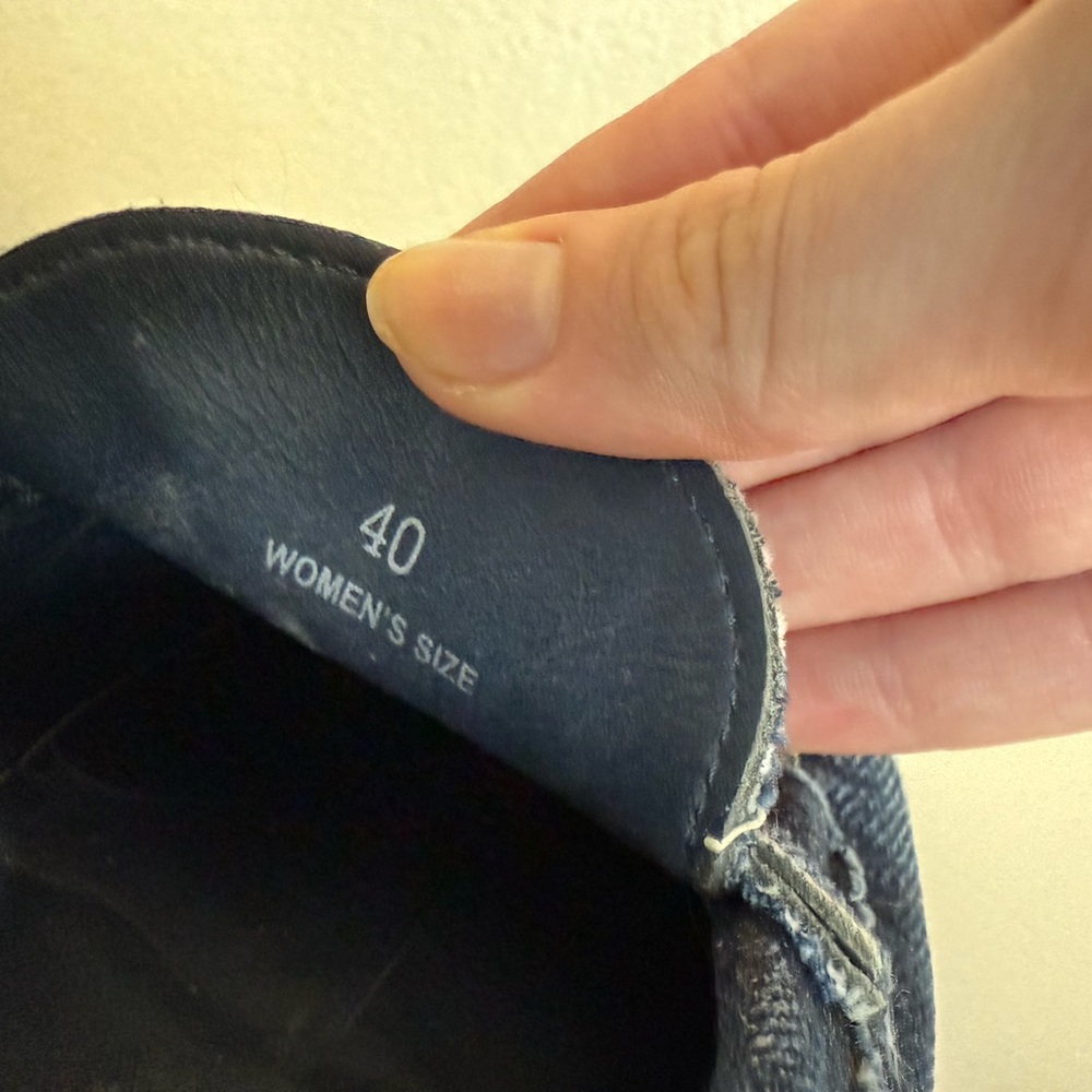 Tod's Blue Denim Loafers with Silver Accent - Picture 5 of 5